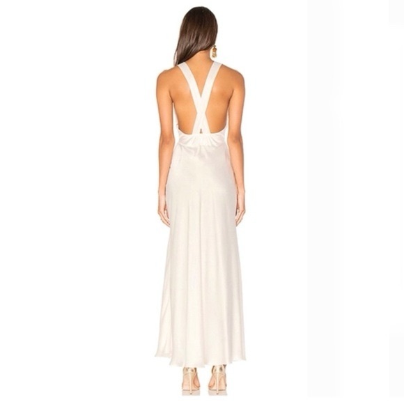 NWT Majorelle Brook 100% Silk Slip Maxi Dress Biscuit - Picture 2 of 2